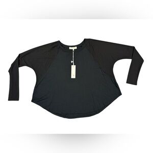 NWT Joah Brown Mesh Long Sleeve Oversized Shirt Size M/L
